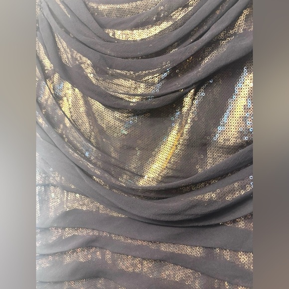 TADASHI SHOJI SEQUIN & SILK MESH SHEATH DRESS sz 8 - Picture 4 of 15